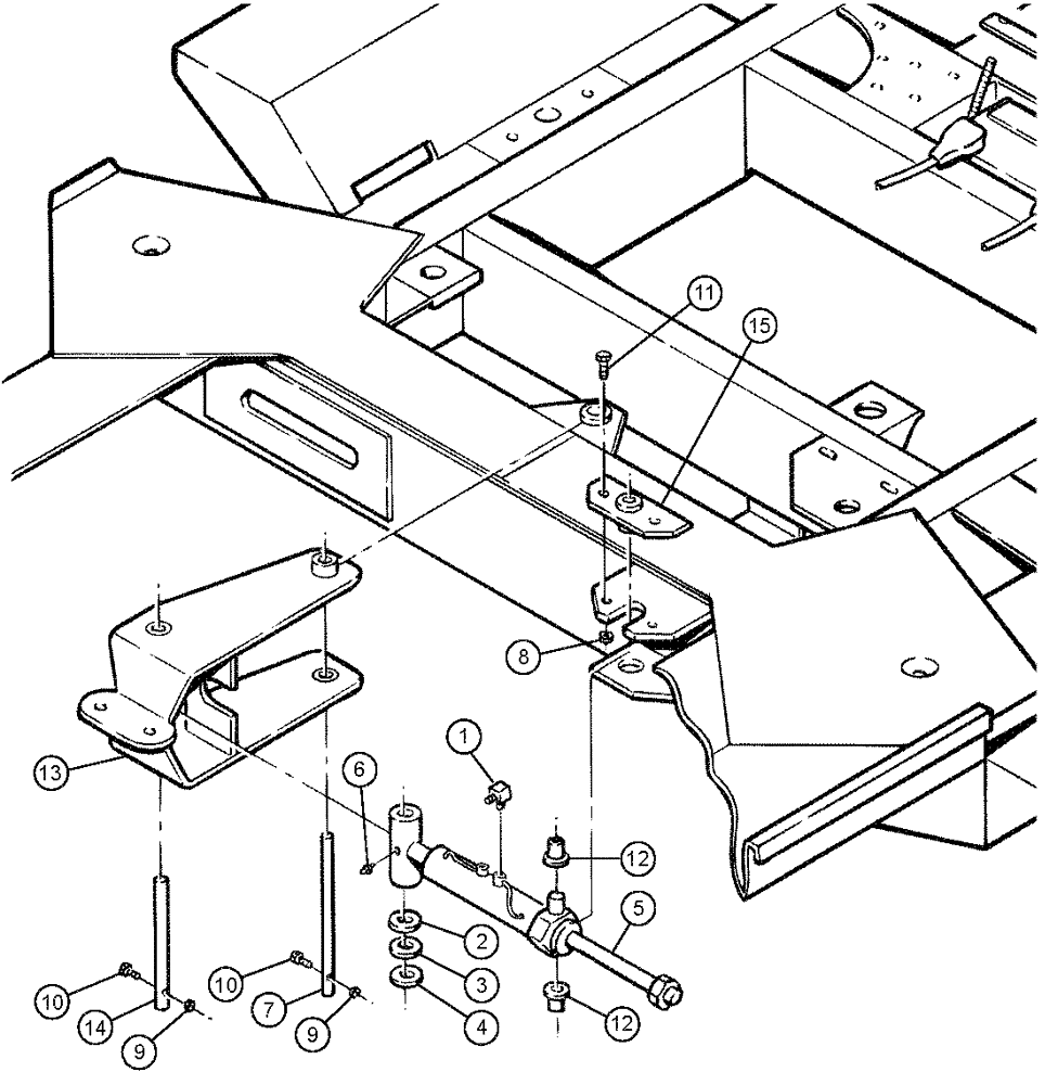 Схема запчастей Case IH 3150 - (04-016) - STEERING ARM ASSEMBLY Suspension & Frame