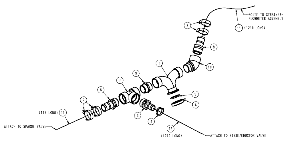 Схема запчастей Case IH SPX3320 - (09-014) - PUMP PLUMBING Liquid Plumbing