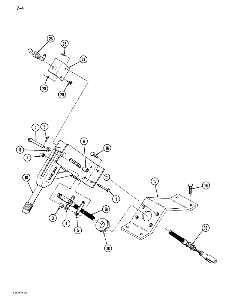 Схема запчастей Case IH 9270 - (7-04) - PARK BRAKE CONTROLS (07) - BRAKES