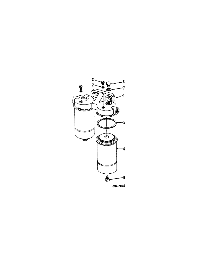 Схема запчастей Case IH D-239 - (D-23) - FUEL FILTER, 544 AND 2544 TRACTORS 