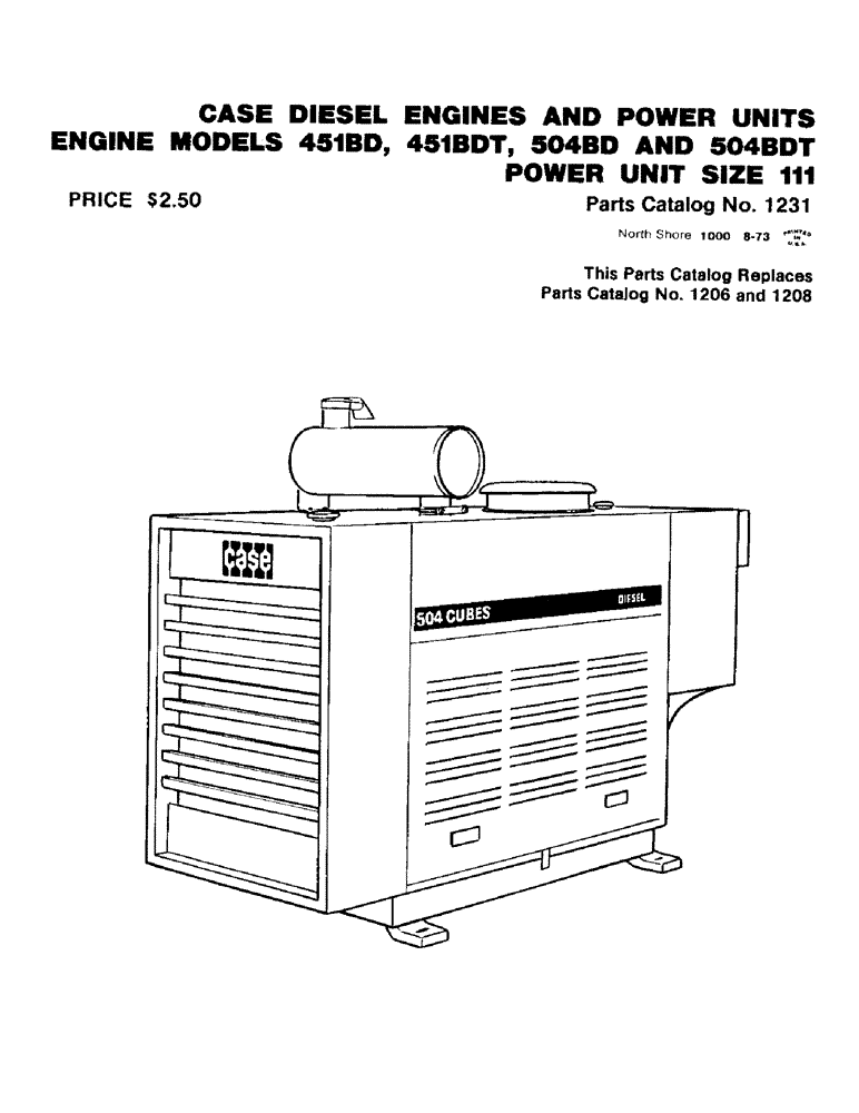 Схема запчастей Case IH 504BDT - (001) - DIESEL ENGINES AND POWER UNITS (00) - PICTORIAL INDEX
