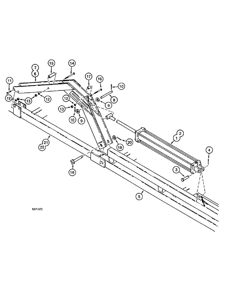 Схема запчастей Case IH 4900 - (9-30) - PRIMARY WING LIFT AND HINGE, 31 FOOT (9.4 M) THROUGH 34 FOOT (09) - CHASSIS/ATTACHMENTS