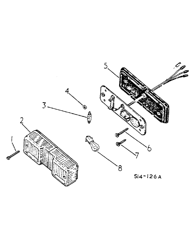 Схема запчастей Case IH 454 - (08-54) - FENDER WIRING AND SIDE/FLASHER LIGHTS (06) - ELECTRICAL