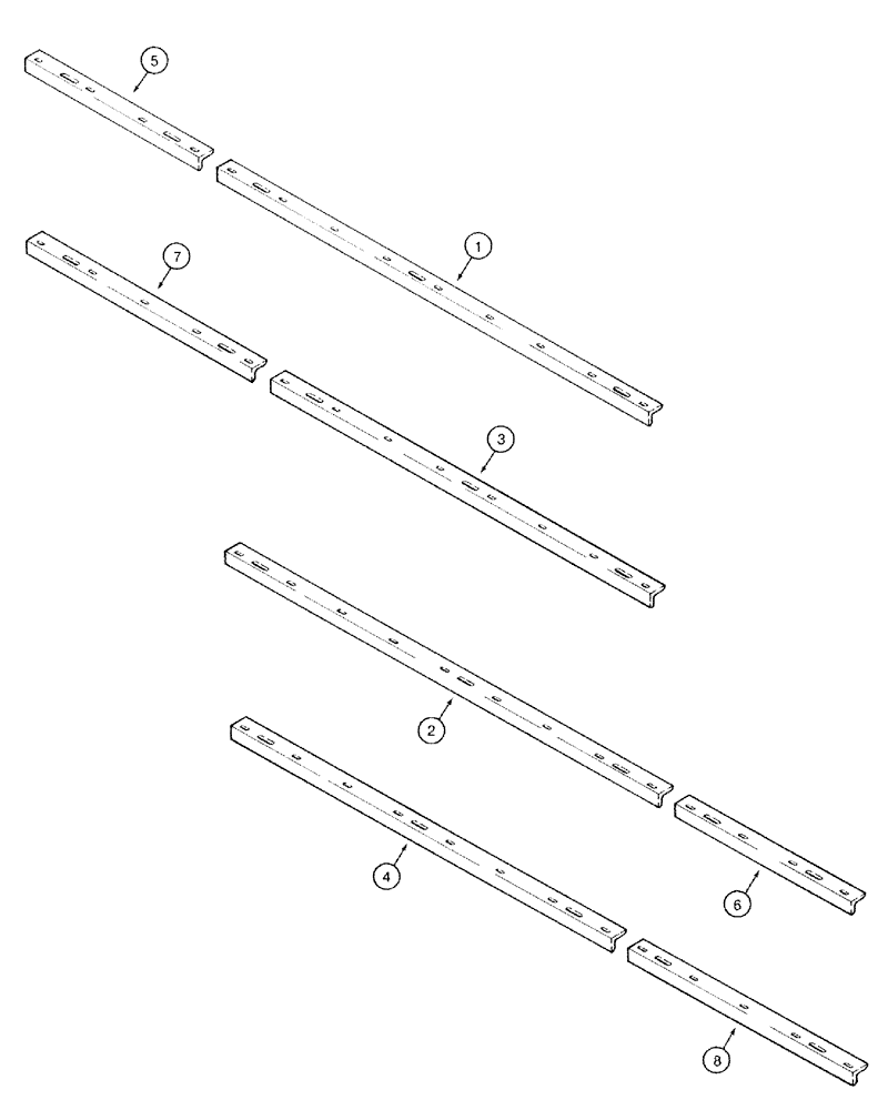 Схема запчастей Case IH 501 - (9-08) - SCRAPER ANGLES (09) - CHASSIS/ATTACHMENTS