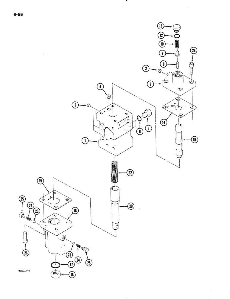 Схема запчастей Case IH 9110 - (6-56) - PTO ASSEMBLY, CONTROL VALVE (06) - POWER TRAIN