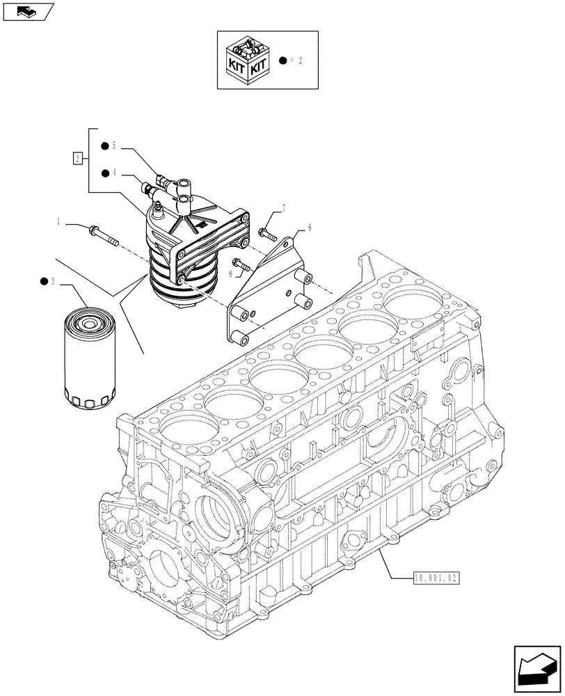 Схема запчастей Case IH F3AFE613A A005 - (10.206.01) - FUEL FILTER & RELATED PARTS (5801412522 - 5801380869) (10) - ENGINE