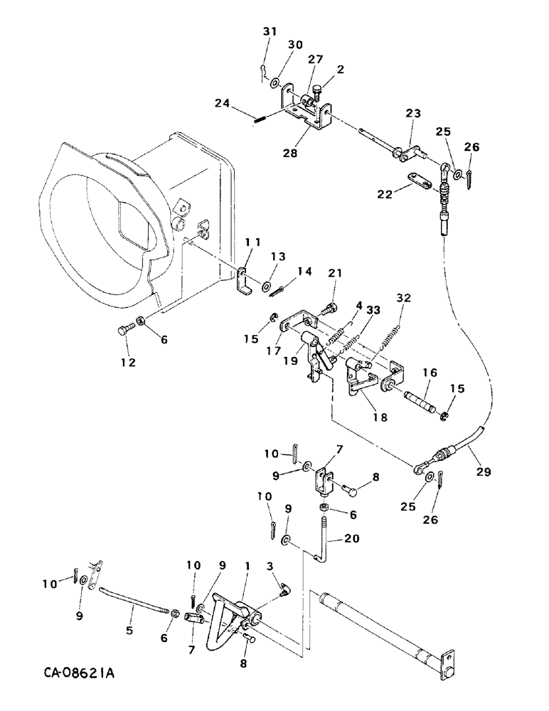 Схема запчастей Case IH 244 - (07-04) - DRIVE TRAIN, CLUTCH PEDAL LINKAGE, SYNCHROMESH TRANSMISSION, 244 AND 254 (04) - Drive Train