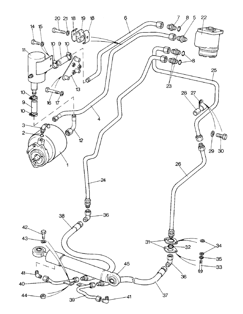 Схема запчастей Case IH 1690 - (H03-1) - STEERING SYSTEM, LOW PROFILE MFD MODEL (13) - STEERING SYSTEM