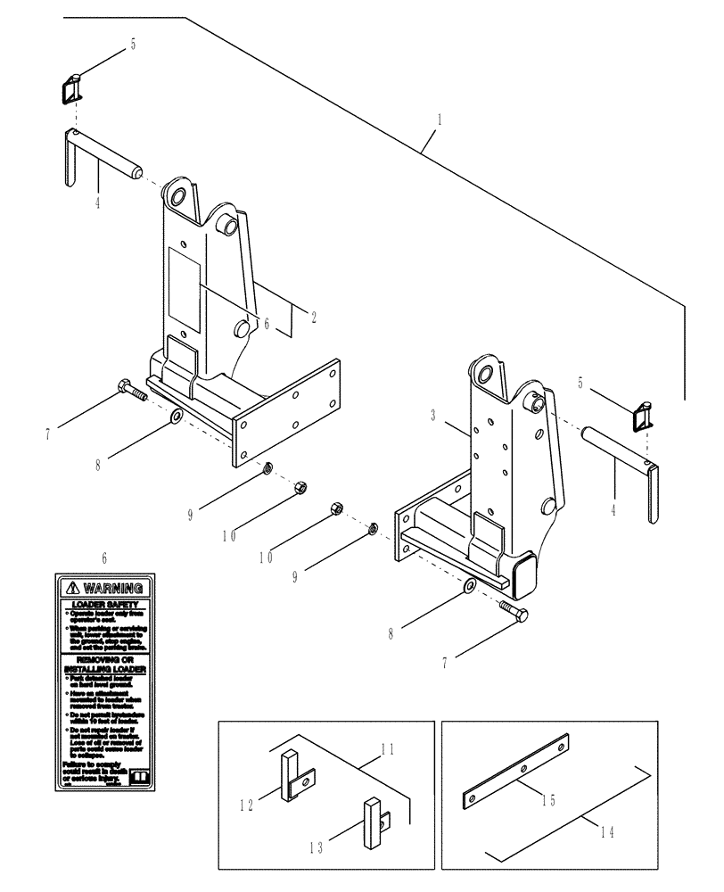 Схема запчастей Case IH LX110 - (002) - MOUNT KIT 