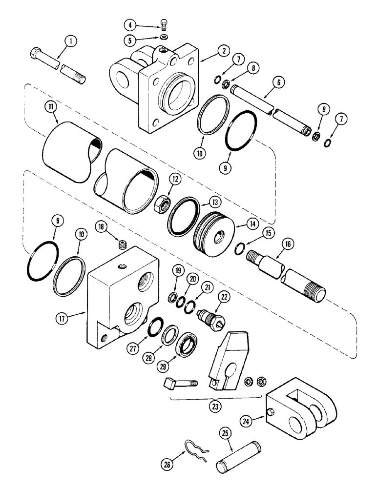 Схема запчастей Case IH DOT B - (062) - T57292 CYLINDER 