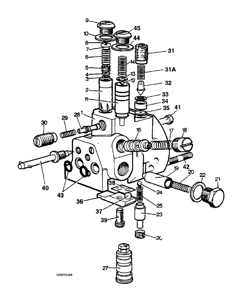 Схема запчастей Case IH 1210 - (8-28) - CONTROL VALVE (08) - HYDRAULICS