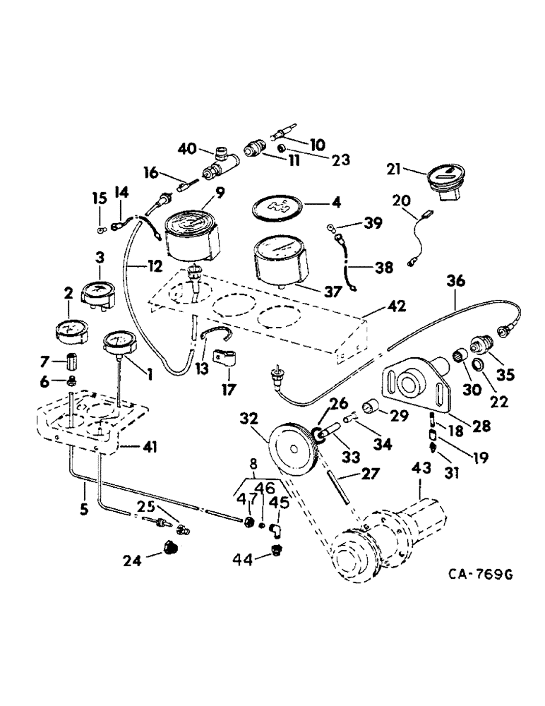 Схема запчастей Case IH 715 - (11-01) - INSTRUMENTS, INSTRUMENT AND GAUGES Instruments