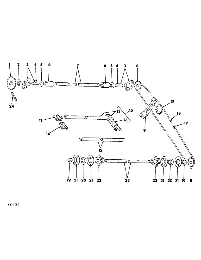 Схема запчастей Case IH 275 - (L-48) - BUNK FEED EXTENSION CONVEYOR DRIVE, (1970 AND SINCE) 