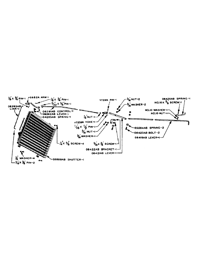 Схема запчастей Case IH SC-SERIES - (046) - RADIATOR SHUTTER FOR LOW COST FUEL, S, SC, SO (02) - ENGINE