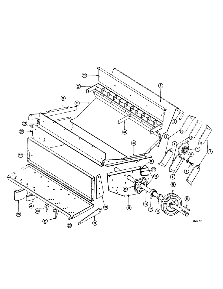 Схема запчастей Case IH 960 - (188) - STRAWCHOPPER - CUTTER AND SPREADER HOUSING (73) - RESIDUE HANDLING