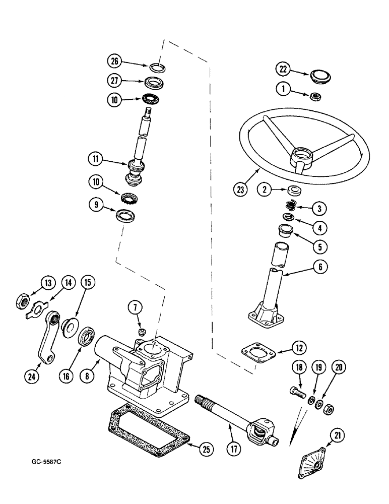 Схема запчастей Case IH 533 - (5-216) - STEERING (05) - STEERING