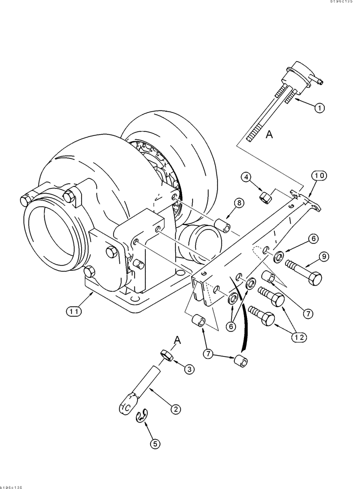 Схема запчастей Case IH 2155 - (2-23C) - WASTEGATE ACTUATOR, 6TA-830 EMISSIONS CERTIFIED ENGINE, COTTON PICKER P.I.N. JJC0156230 AND AFTER (01) - ENGINE