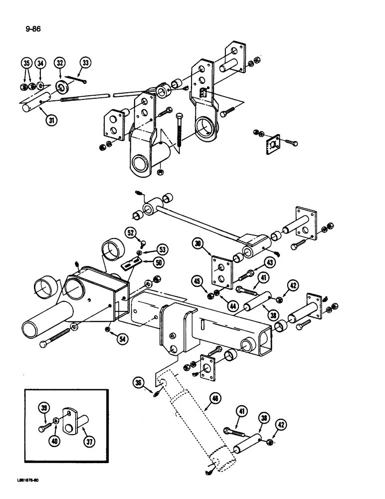 Схема запчастей Case IH 1822 - (9-086) - DRUM LIFT ARM, 1822 COTTON PICKER (13) - PICKING SYSTEM