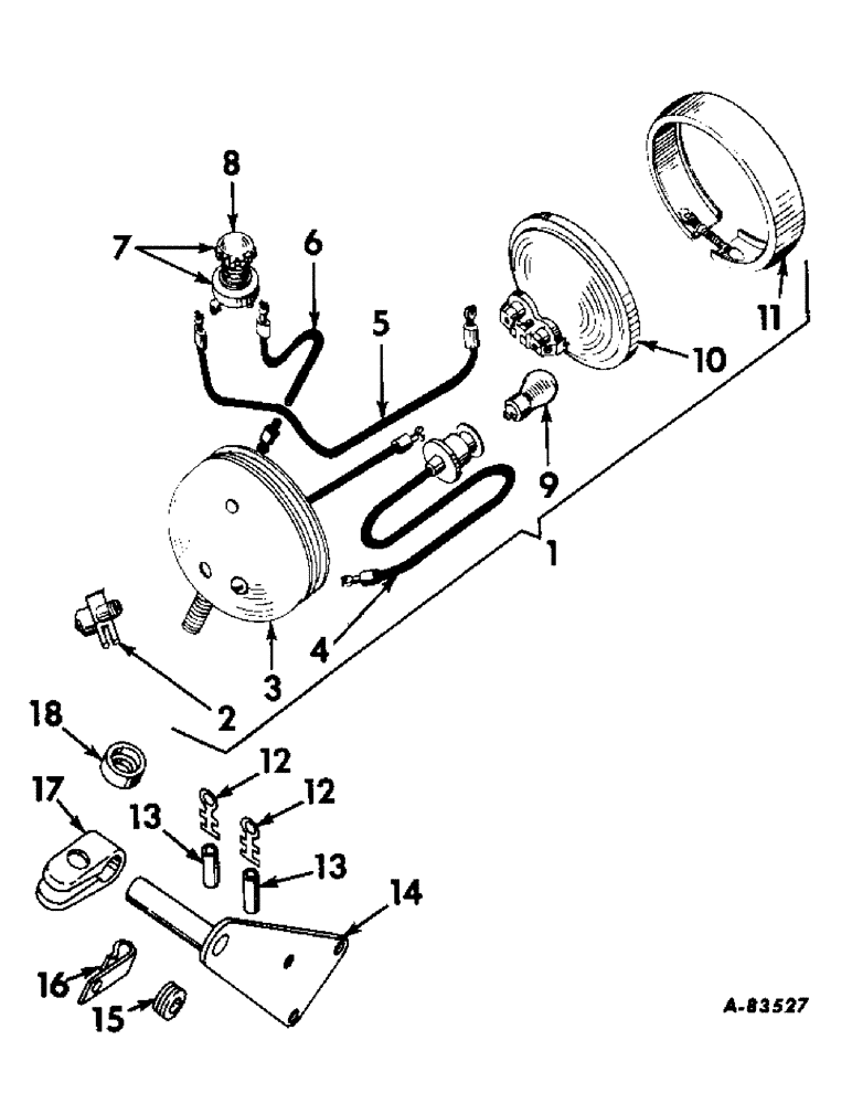 Схема запчастей Case IH B414 - (075) - ELECTRICAL SYSTEM, COMBINATION REAR LIGHT AND TAIL LIGHT (06) - ELECTRICAL SYSTEMS