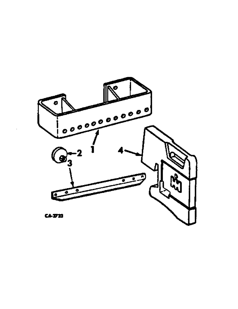 Схема запчастей Case IH 544 - (M-09) - SEAT, OPERATORS PLATFORM AND MISCELLANEOUS, FRONT END WEIGHT BRACKET AND WEIGHTS (10) - OPERATORS PLATFORM