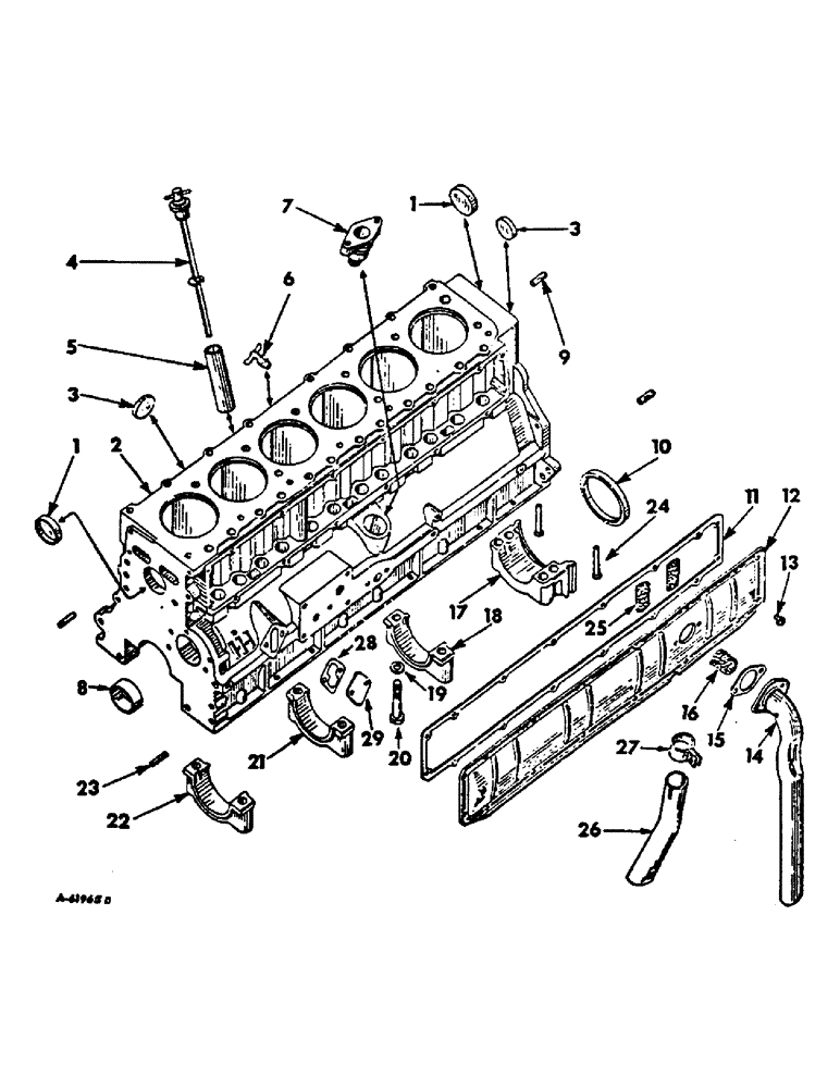 Схема запчастей Case IH 420 - (280) - CRANKCASE AND RELATED PARTS (10) - ENGINE