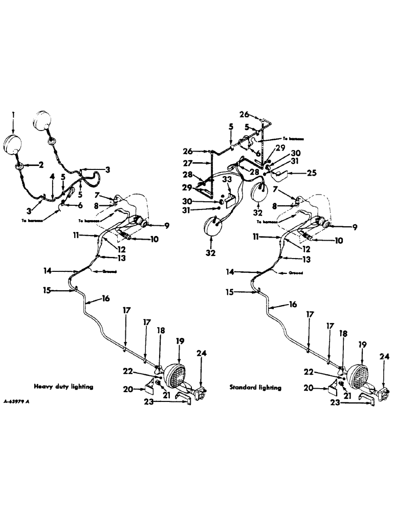 Схема запчастей Case IH 460 - (094) - ELECTRICAL SYSTEM, ELECTRIC LIGHTING, INTERNATIONAL 460 SERIES GROVE TRACTORS (06) - ELECTRICAL SYSTEMS