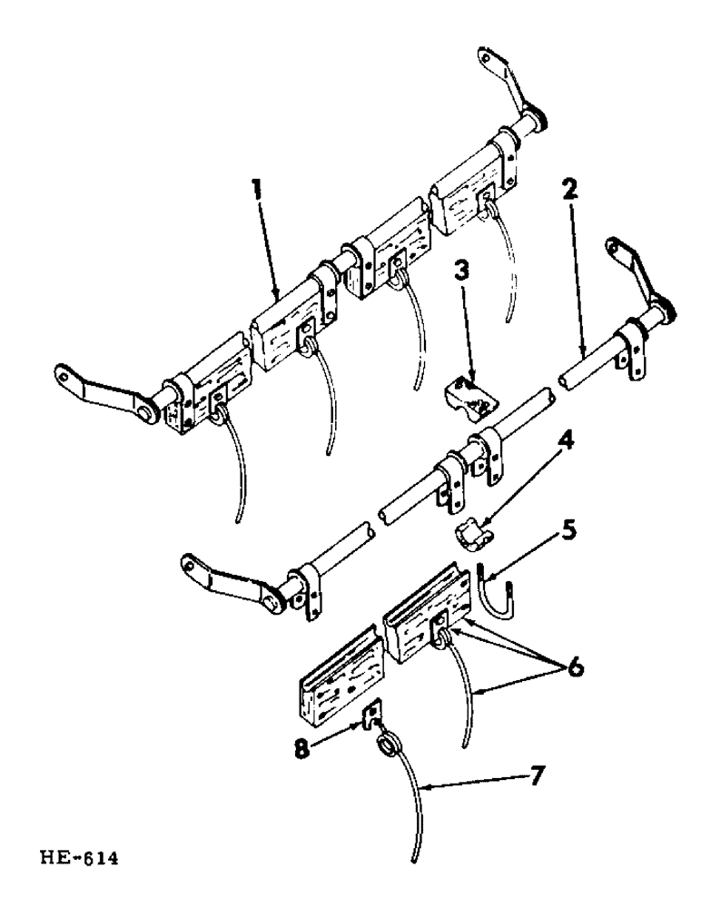 Схема запчастей Case IH 375 - (Q-45) - PLATFORMS, PICK-UP REEL BATSHAFT BAT Platforms