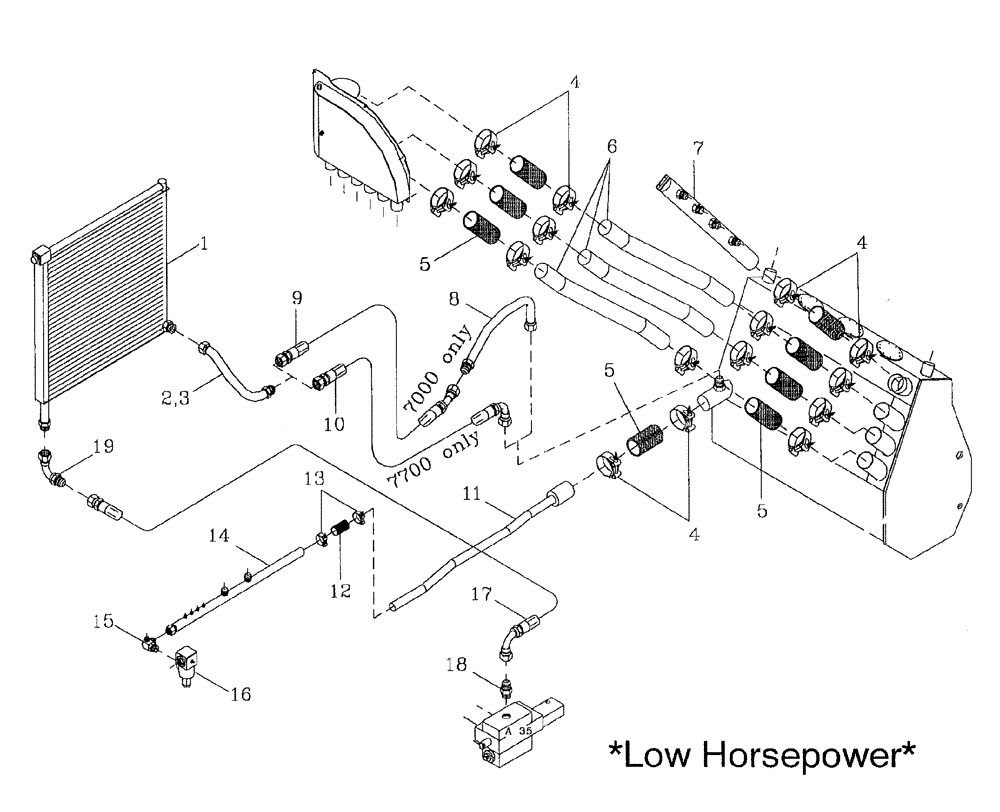 Схема запчастей Case IH 7700 - (B06[03]) - HYDRAULIC SUCTION LINES Hydraulic Components & Circuits