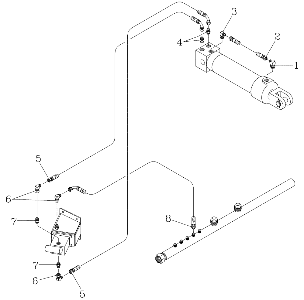 Схема запчастей Case IH 7700 - (B13[01]) - HYDRAULIC CIRCUIT {Cabin Tilt} Hydraulic Components & Circuits