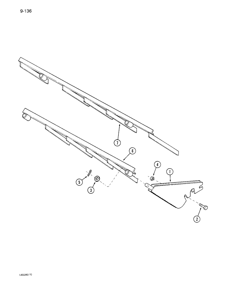 Схема запчастей Case IH 6300 - (9-136) - STONE KICKER FRAME (09) - CHASSIS/ATTACHMENTS