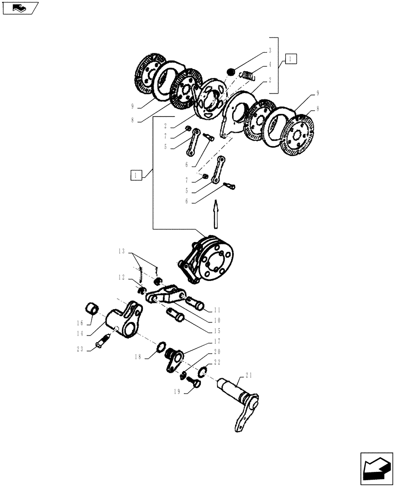 Схема запчастей Case IH FARMALL 65A - (33.120.01) - BRAKE DISCS (33) - BRAKES & CONTROLS