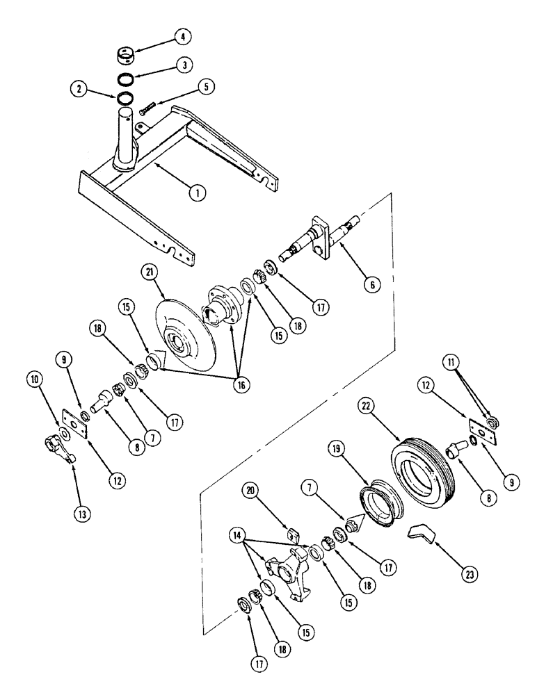 Схема запчастей Case IH 310 - (9-034) - DUAL REAR FURROW WHEEL, USE ON REAR OF SINGLE, DUPLEX OR TRIPLEX (09) - CHASSIS/ATTACHMENTS