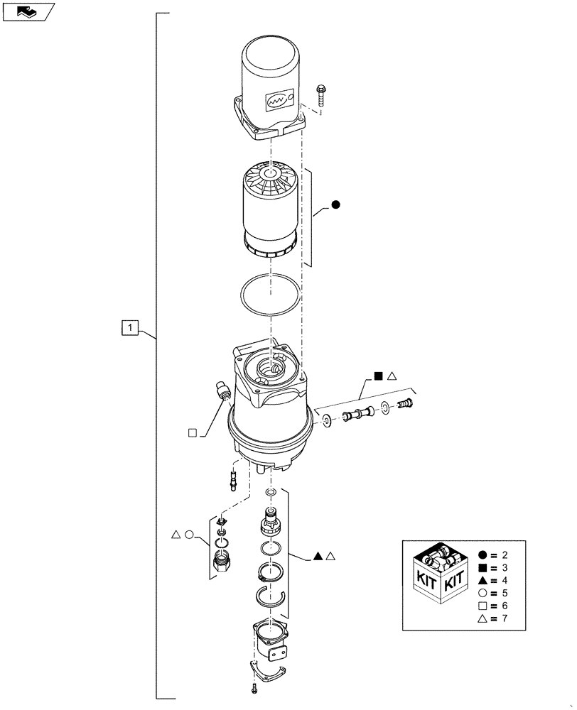 Схема запчастей Case IH TITAN 4030 - (36.100.06) - AIR DRYER SERVICE PARTS (36) - PNEUMATIC SYSTEM