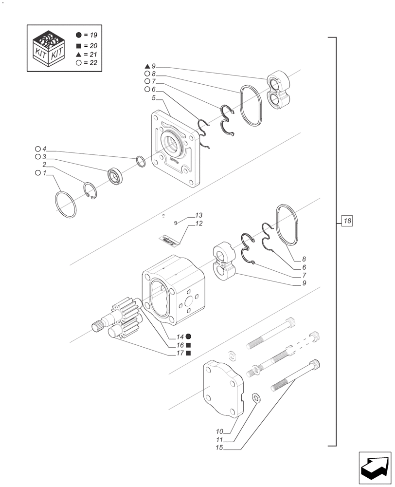 Схема запчастей Case IH FARMALL 125A - (35.220.AA) - AUXILIARY HYDRAULIC PUMP (35) - HYDRAULIC SYSTEMS