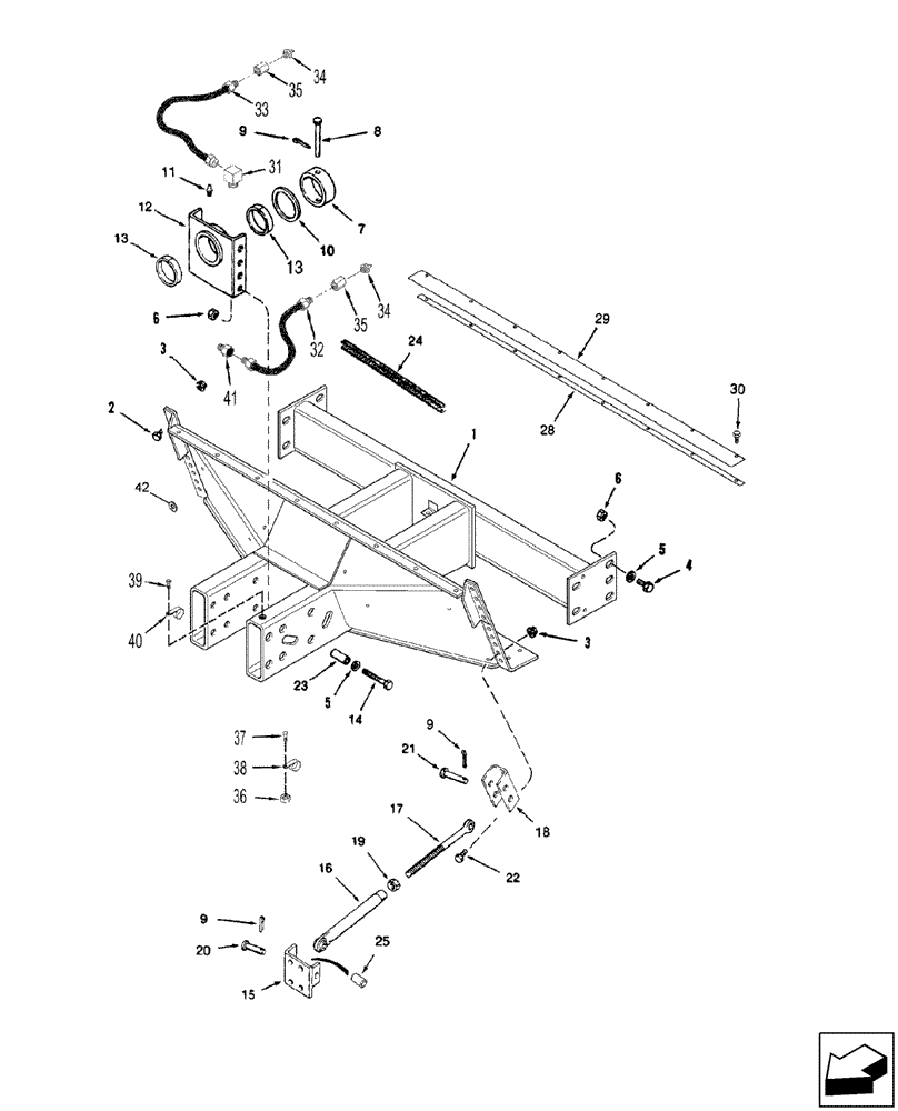 Схема запчастей Case IH 2577 - (44.153.01) - AXLE, STEERING - SUPPORT - ADJUSTABLE AXLE (44) - WHEELS