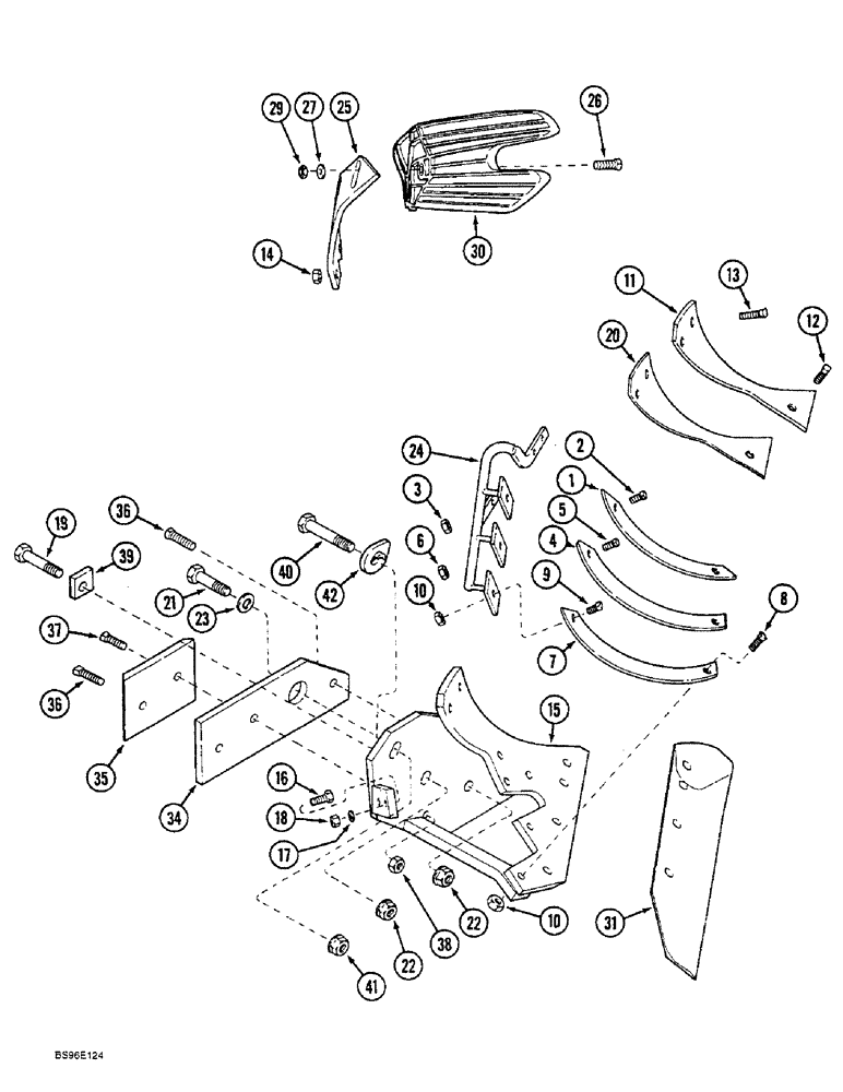 Схема запчастей Case IH HSCS - (9-18) - BOTTOM ASSEMBLY, MOLDBOARD (HSCS), HSCS SUPER CHIEF HEAVY DUTY SLAT 