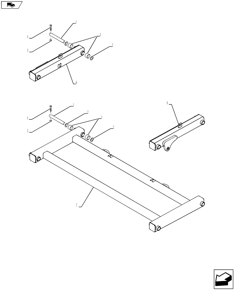 Схема запчастей Case IH 920 - (39.100.06) - LIFT LINK ASSY (39) - FRAMES AND BALLASTING