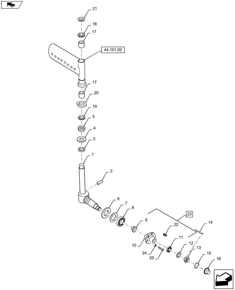 Схема запчастей Case IH FARMALL 65A - (41.106.02) - STEERING ARMS - 2WD (41) - STEERING