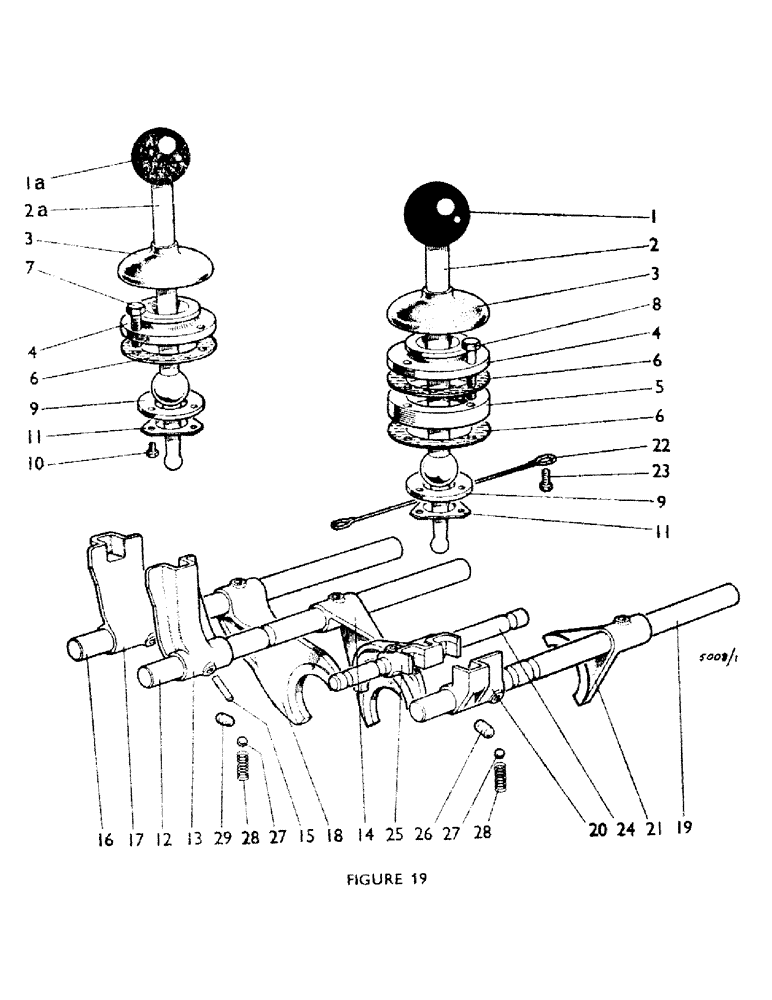 Схема запчастей Case IH 770B - (032) - SELECTOR MECHANISM, GEARBOX Gearbox