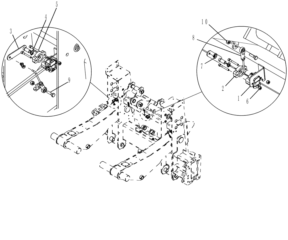 Схема запчастей Case IH 635 - (55.424.02) - ELECTRONIC HEADER HEIGHT CONTROL TOOLBAR SENSORS (55) - ELECTRICAL SYSTEMS