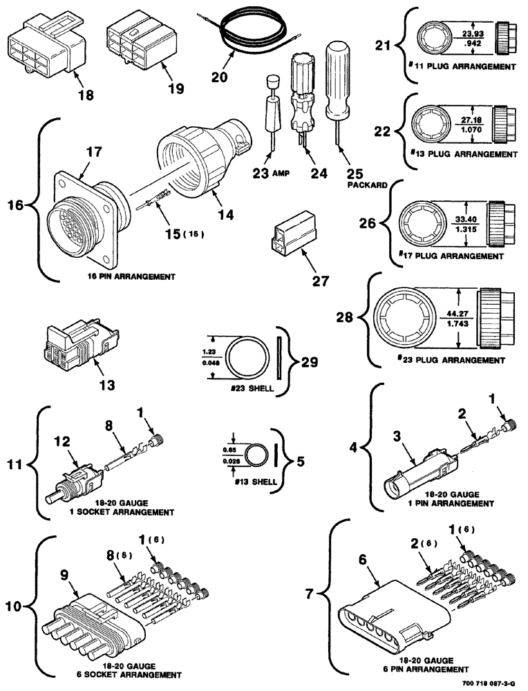 Схема запчастей Case IH 8880 - (04-048) - ELECTRICAL HARNESS SERVICE PARTS (55) - ELECTRICAL SYSTEMS