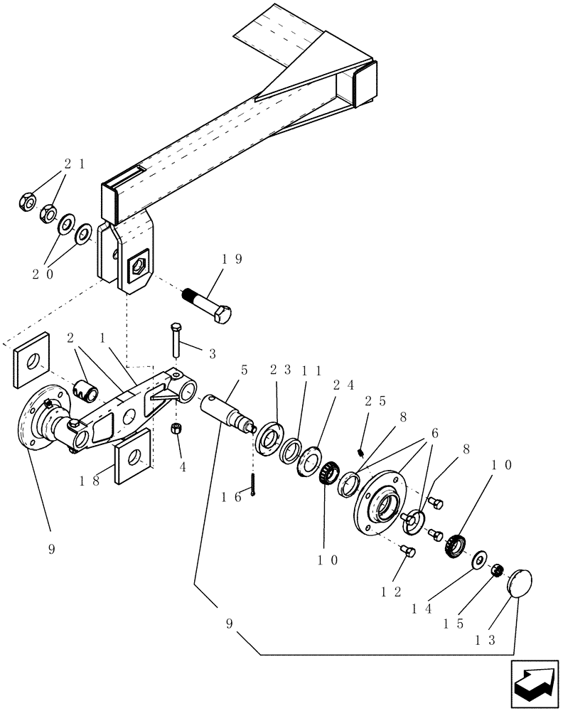 Схема запчастей Case IH ATX - (09-50) - WALKBEAM ASSEMBLY - PACKER AFTER 07/2004 (09) - CHASSIS