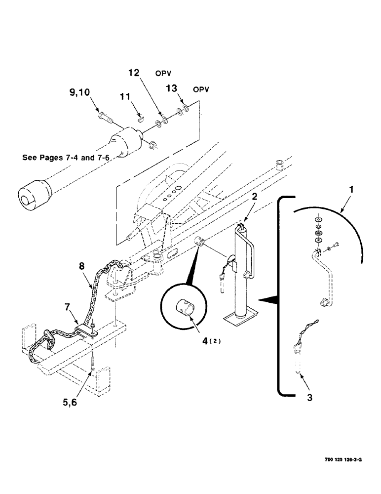 Схема запчастей Case IH 8240 - (7-02) - HITCH, JACK AND U-JOINT ASSEMBLY (58) - ATTACHMENTS/HEADERS