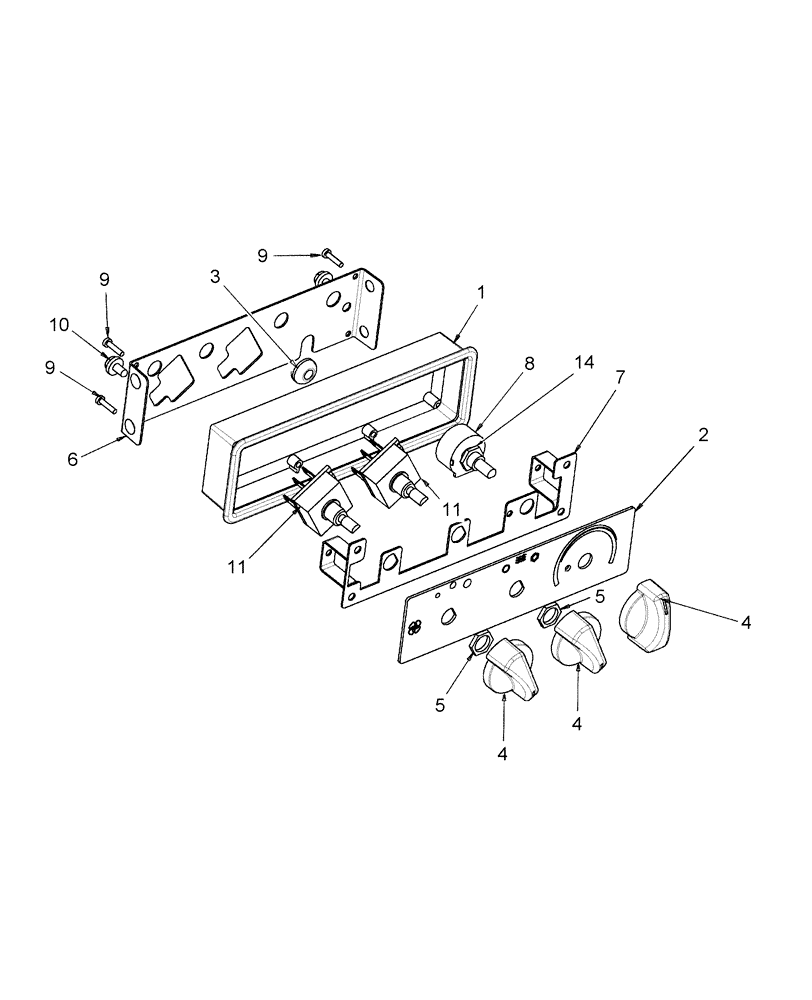 Схема запчастей Case IH WD1903 - (10.20[1]) - AIR CONDITIONER CONTROL, MANUAL, P.I.N. Y8G661152 & PRIOR (10) - CAB