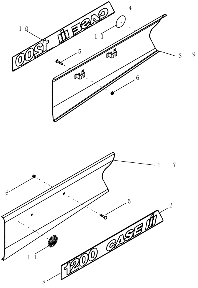 Схема запчастей Case IH 1200 - (L.50.D[04]) - ENDSHIELDS L - Field Processing
