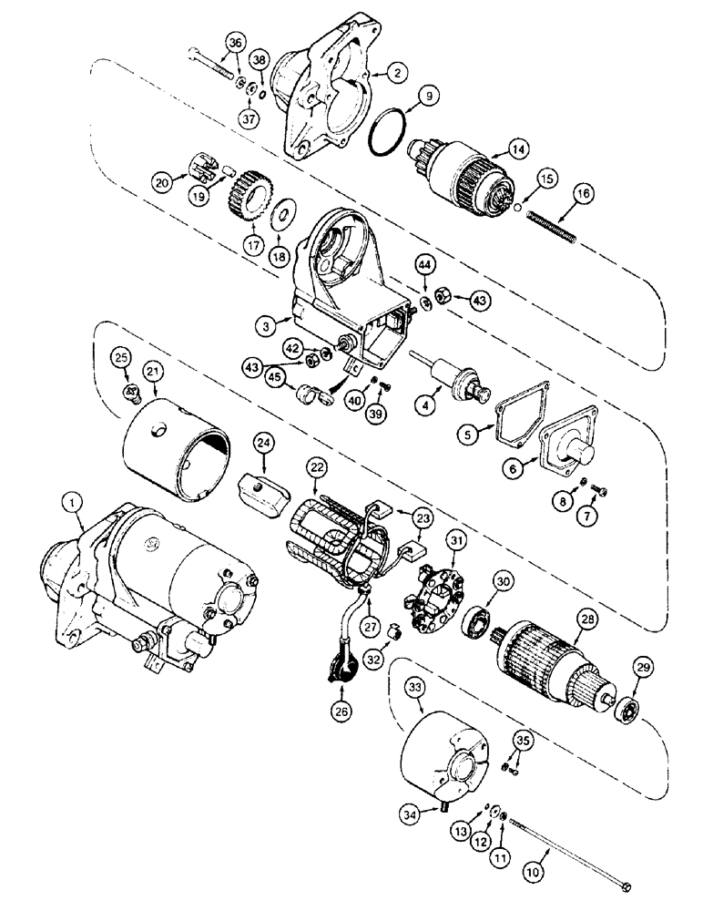 Схема запчастей Case IH 8850 - (10-99) - STARTER (02) - ENGINE