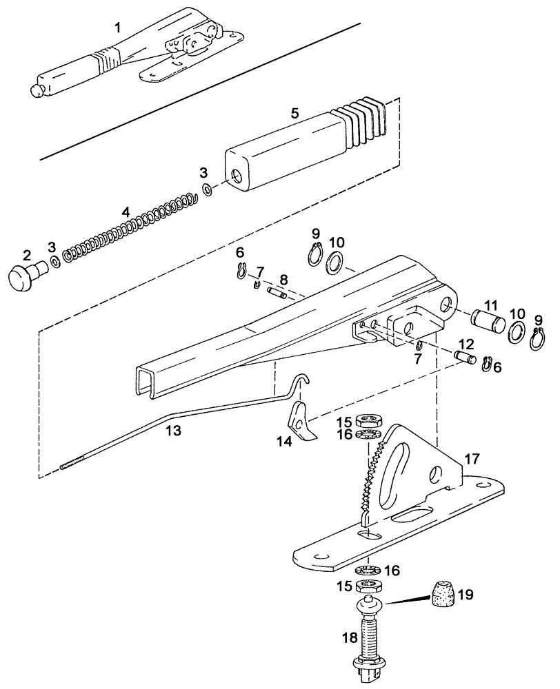 Схема запчастей Case IH C55 - (07-02[01]) - PARKING BRAKE DISASSEMBLED (07) - BRAKES