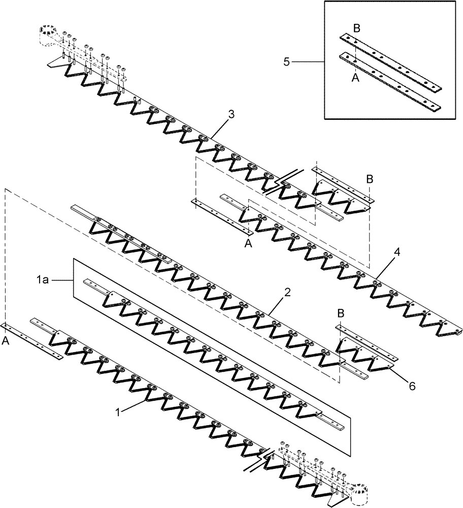 Схема запчастей Case IH 2152 - (09-10) - SEGMENTED SICKLES - DOUBLE SICKLE HEADERS 