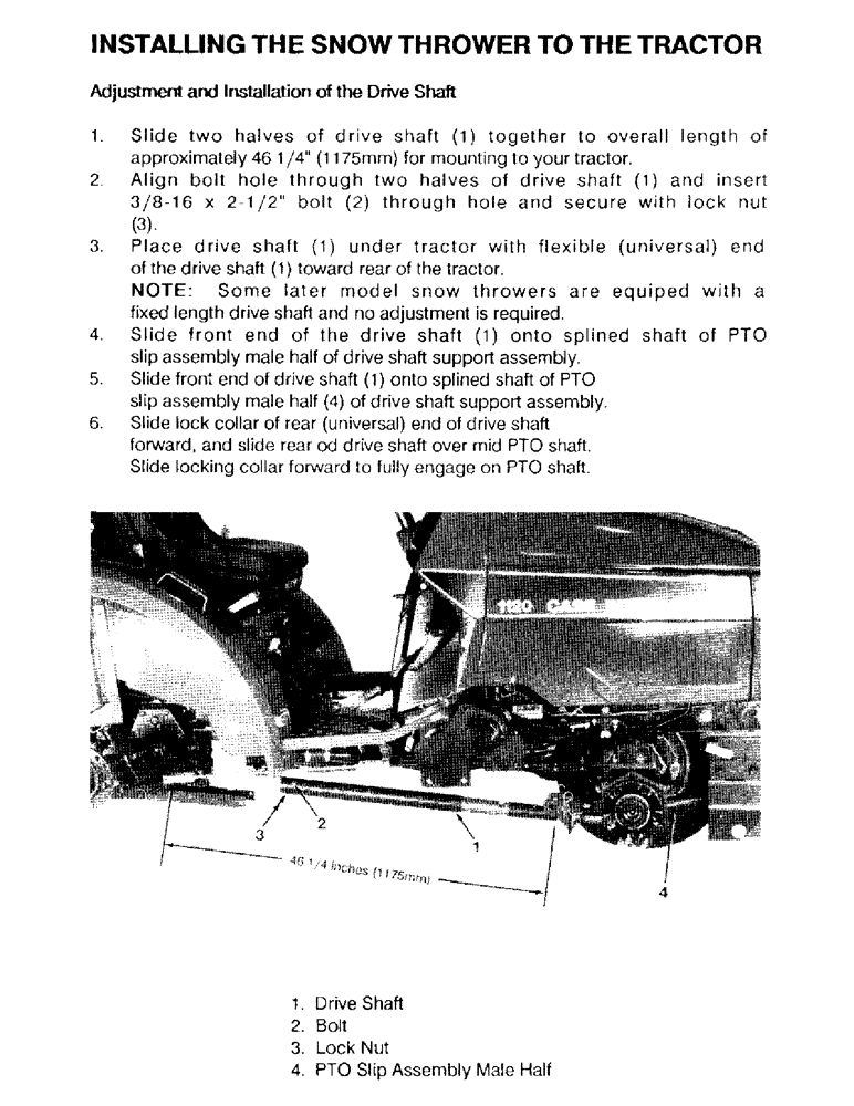 Схема запчастей Case IH ST148 - (21) - INSTALLING THE SNOW THROWER TO THE TRACTOR 