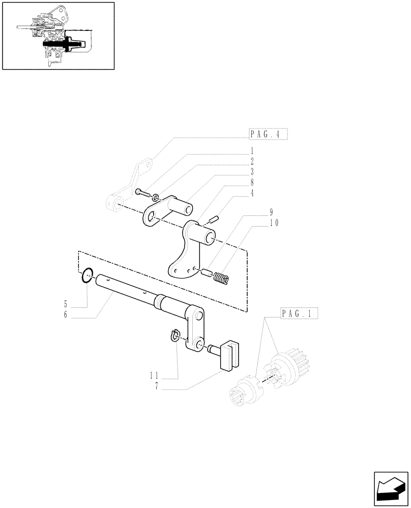 Схема запчастей Case IH JX1095C - (1.80.1/06[03]) - (VAR.020) POWER TAKE-OFF 540/540E RPM WITH GROUND SPEED FOR ADIC (07) - HYDRAULIC SYSTEM